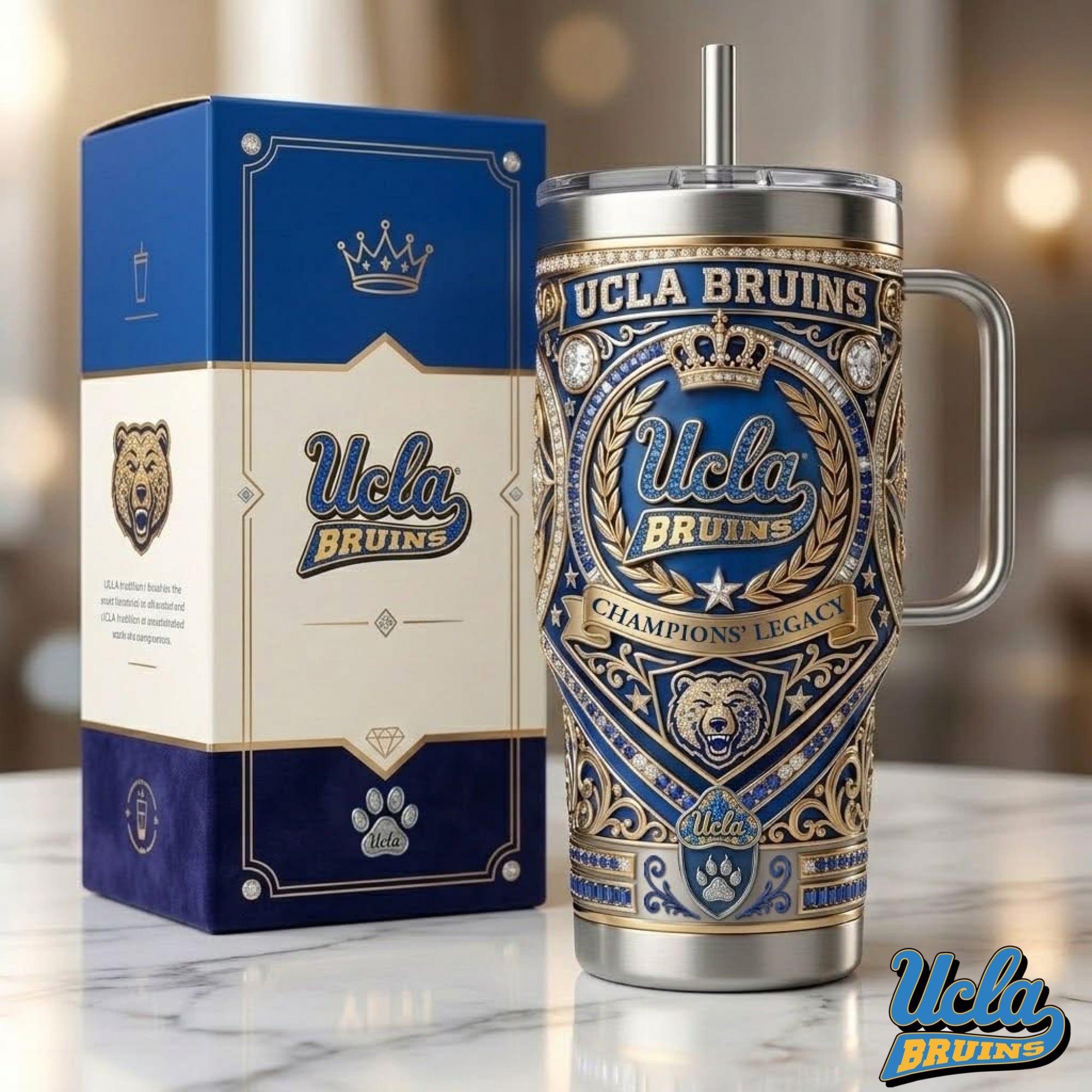 UCLA Bruins NCAA Custom Stanley Cup 40 oz 30 oz Tumbler With Handle