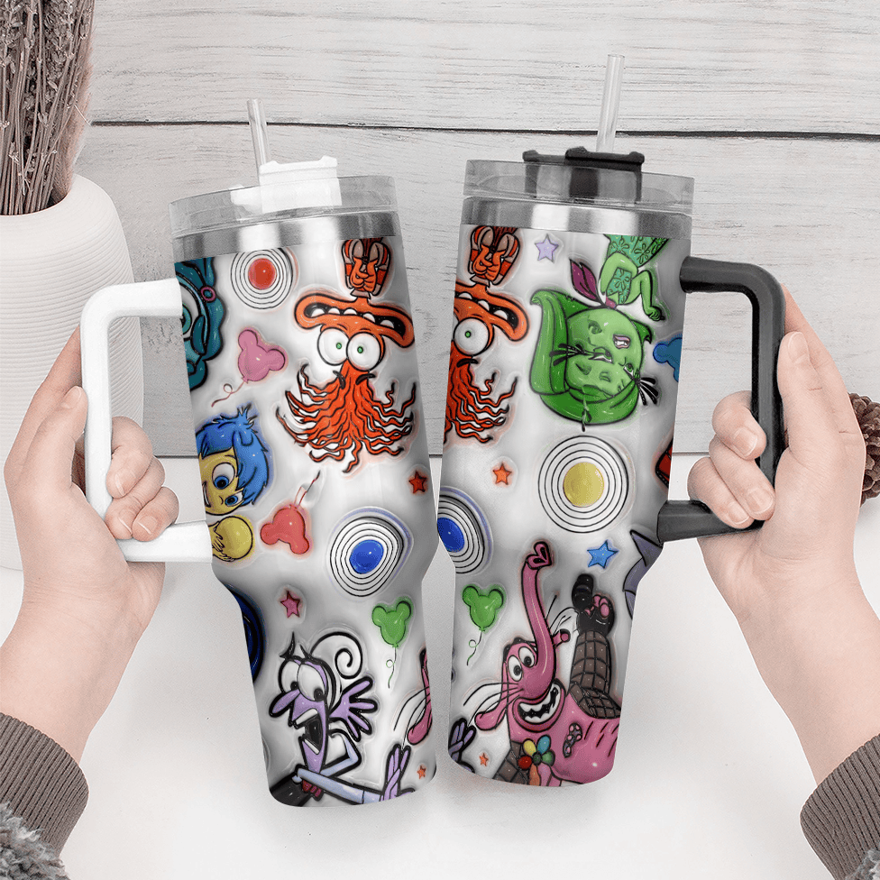 3D Inside Out Movies Custom Stanley Cup 40 oz 30 oz Tumbler With Handle