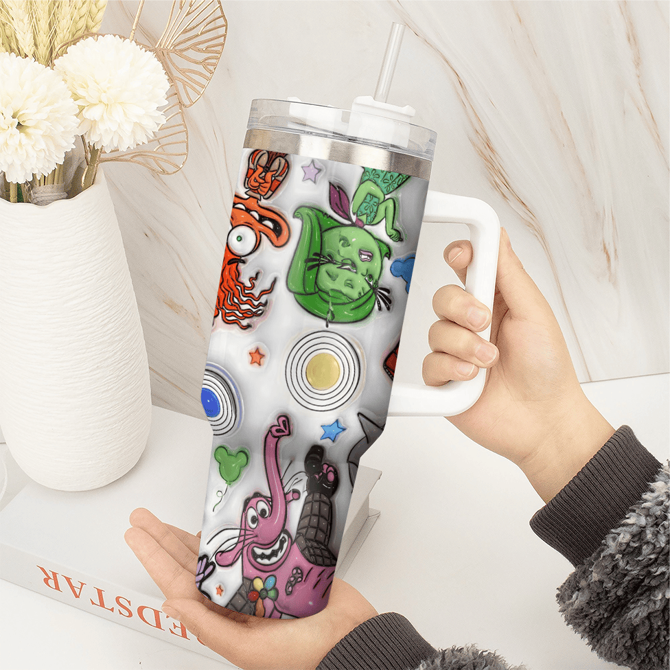 3D Inside Out Movies Custom Stanley Cup 40 oz 30 oz Tumbler With Handle