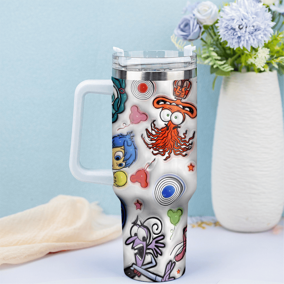 3D Inside Out Movies Custom Stanley Cup 40 oz 30 oz Tumbler With Handle