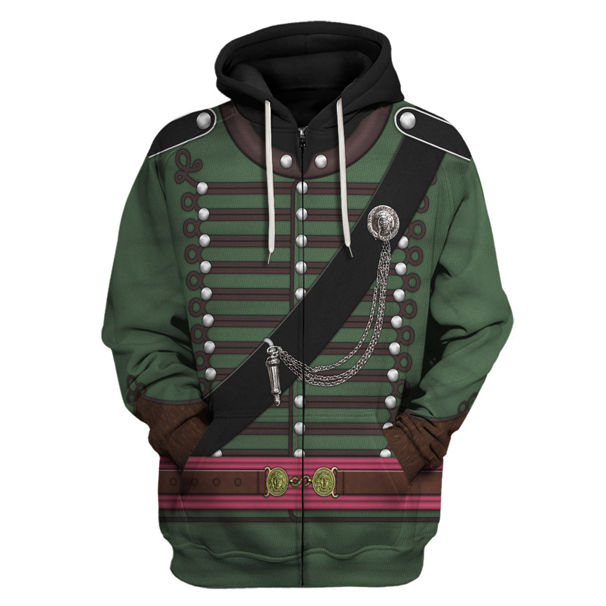 95th Rifles Uniform British Army Captain All Over Print Hoodie Sweatshirt T-Shirt Tracksuit - Stormmerch Exclusive