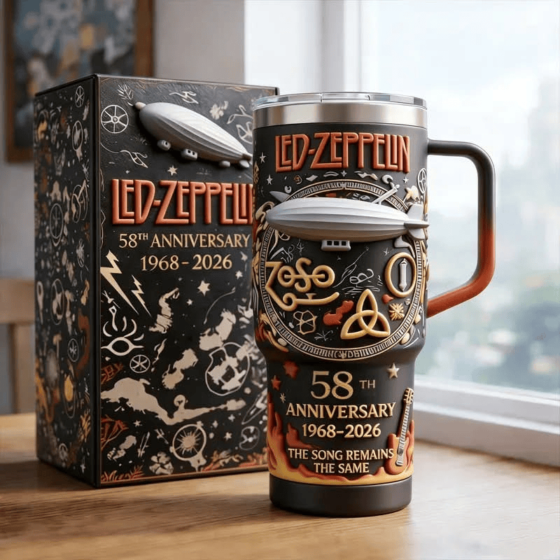Led Zeppelin Music Custom Stanley Cup 40 oz 30 oz Tumbler With Handle