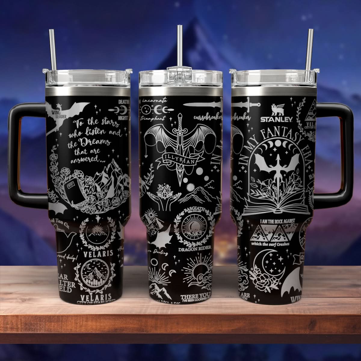 A Court Of Thorns And Roses Book Custom Stanley Cup 40 oz 30 oz Tumbler With Handle