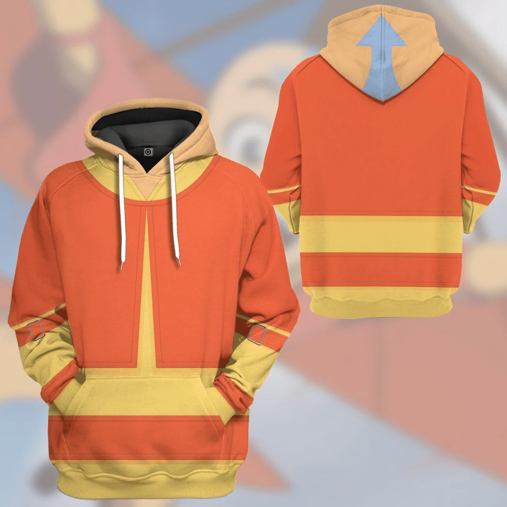 Aang Avatar The Last Airbender Costume Hoodie Sweatshirt T-Shirt Sweatpants Tracksuit - Stormmerch Exclusive