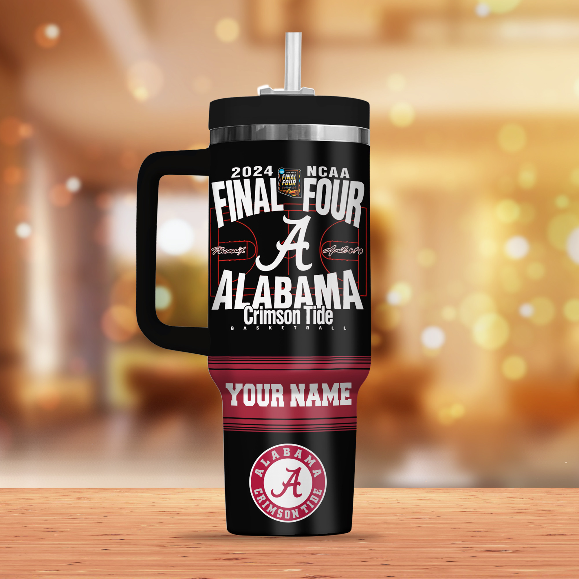 Alabama Crimson Tide football NCAA Custom Stanley Cup 40 oz 30 oz Tumbler With Handle