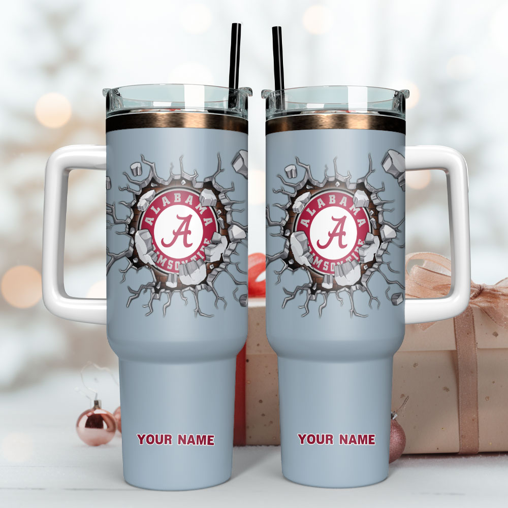 Alabama Crimson Tide Football NCAA Sport Custom Stanley Cup 40 oz 30 oz Tumbler With Handle