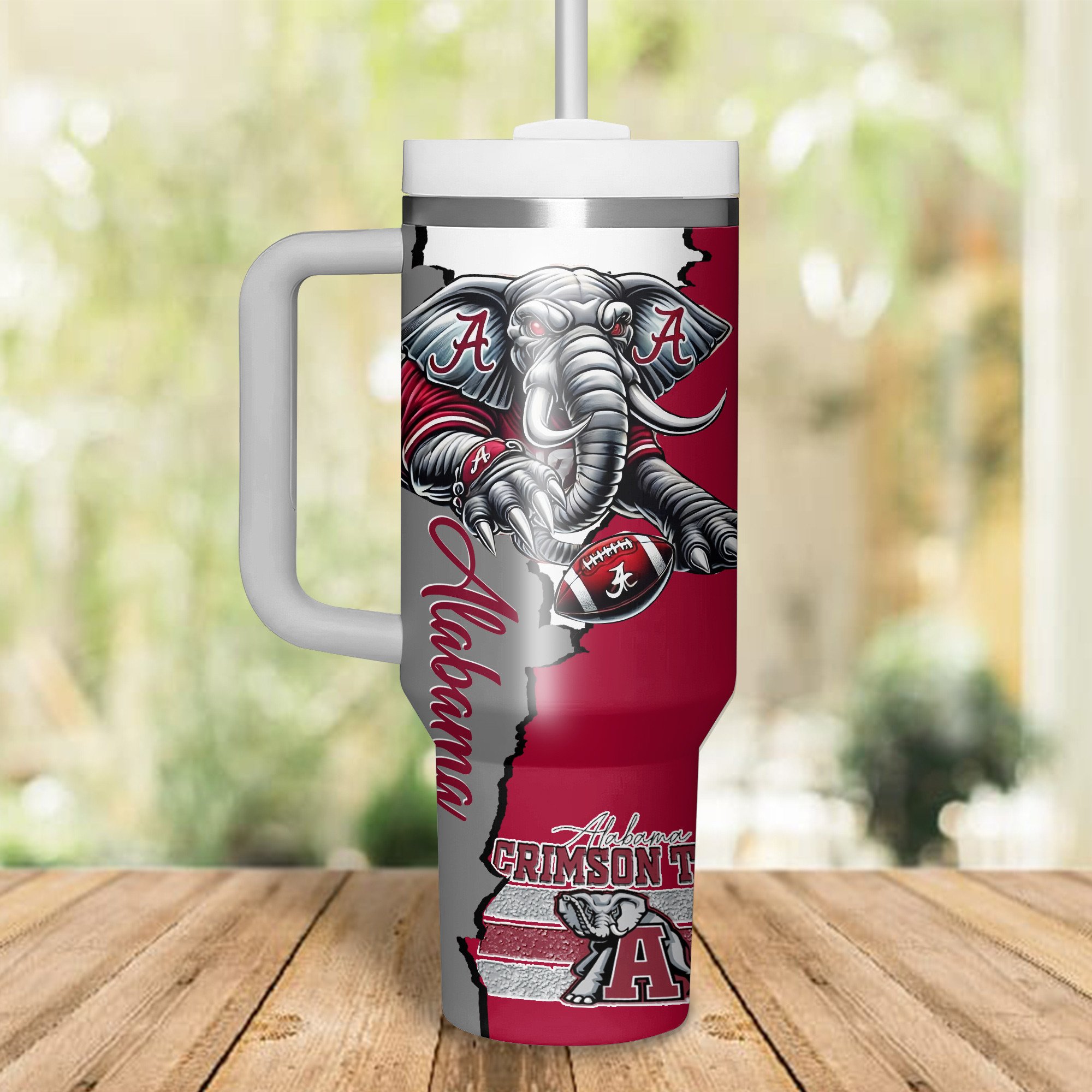 Alabama Crimson Tide NCAA Custom Stanley Cup 40 oz 30 oz Tumbler With Handle