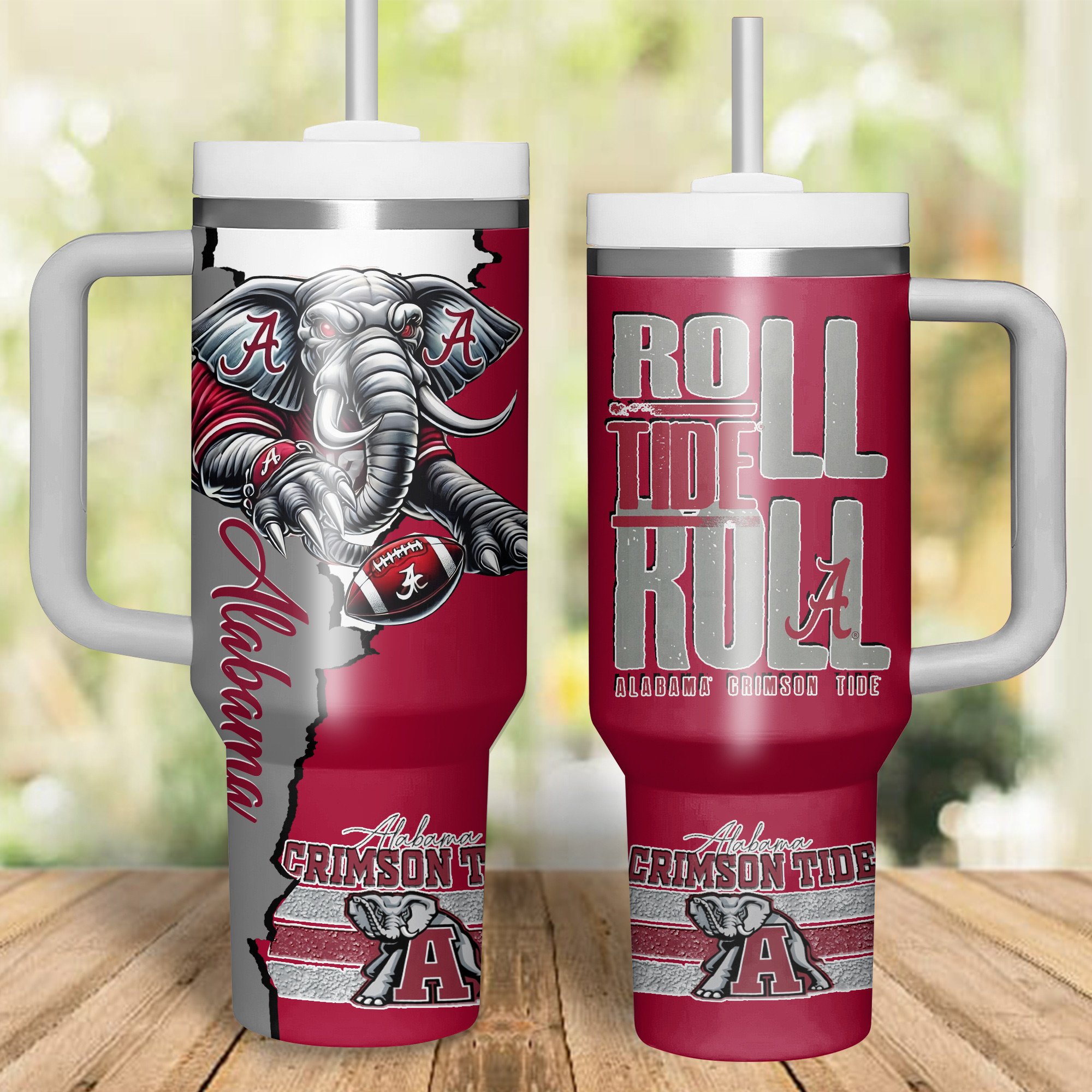 Alabama Crimson Tide NCAA Custom Stanley Cup 40 oz 30 oz Tumbler With Handle