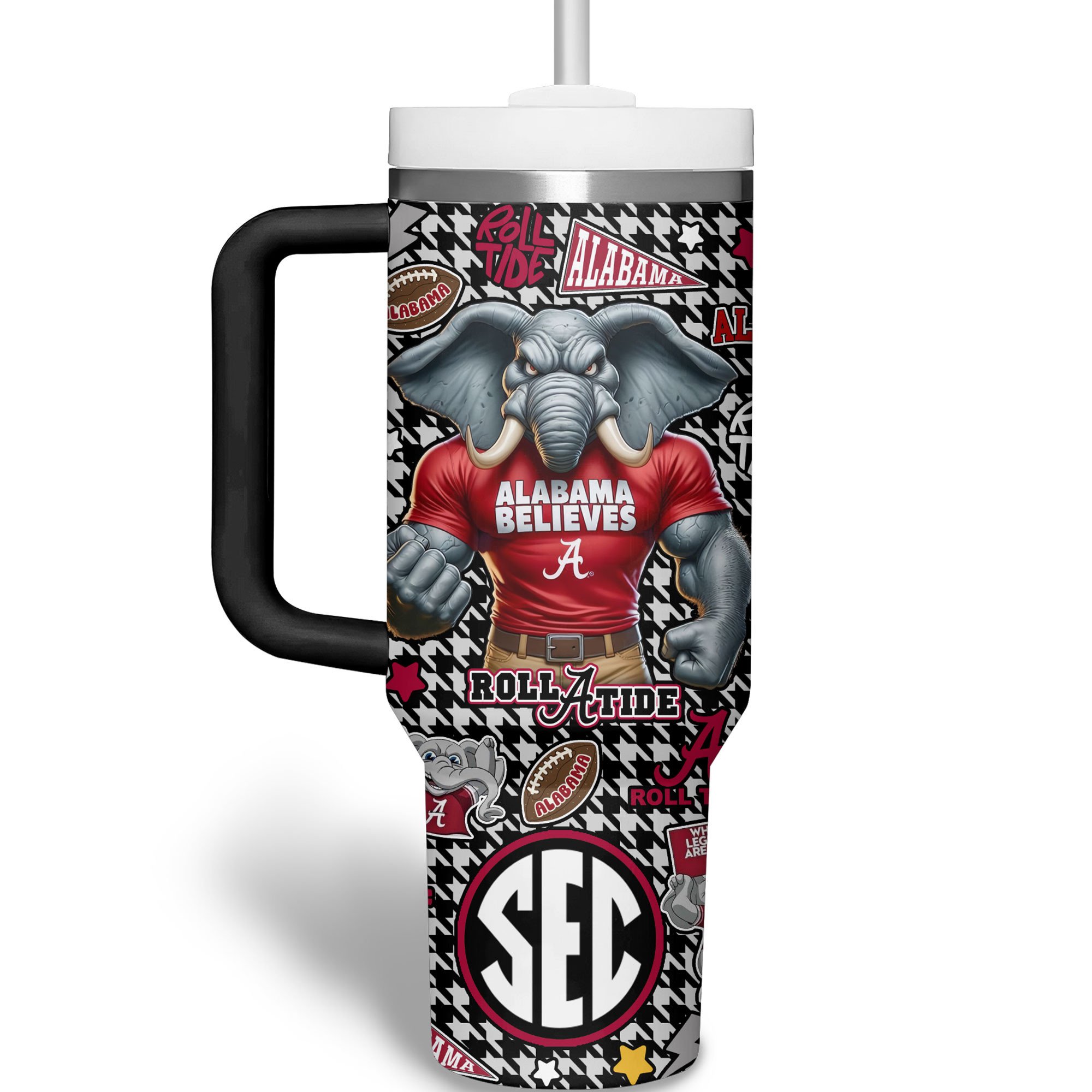 Alabama Crimson Tide NCAA Custom Stanley Cup 40 oz 30 oz Tumbler With Handle