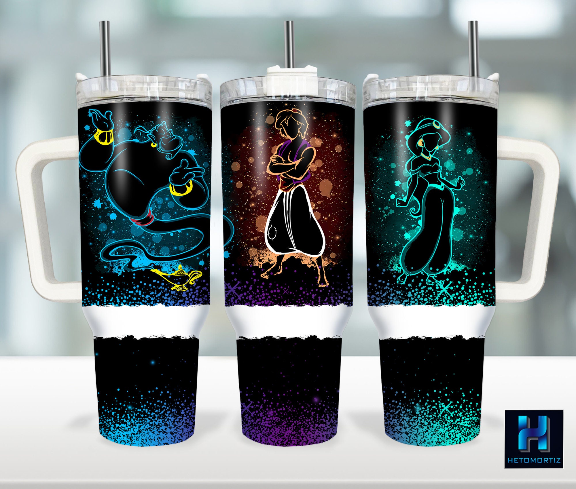 Aladdin Disney Cartoon Custom Stanley Cup 40 oz 30 oz Tumbler With Handle