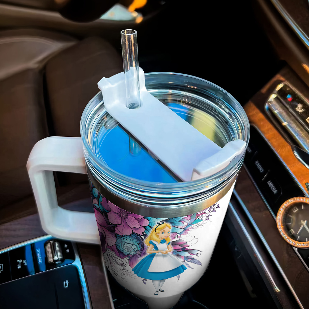 Alice Alice In Wonderland Cartoon Custom Stanley Cup 40 oz 30 oz Tumbler With Handle