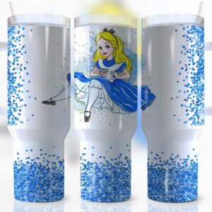 Alice In Wonderland Disney Cartoon Custom Stanley Cup 40 oz 30 oz Tumbler With Handle