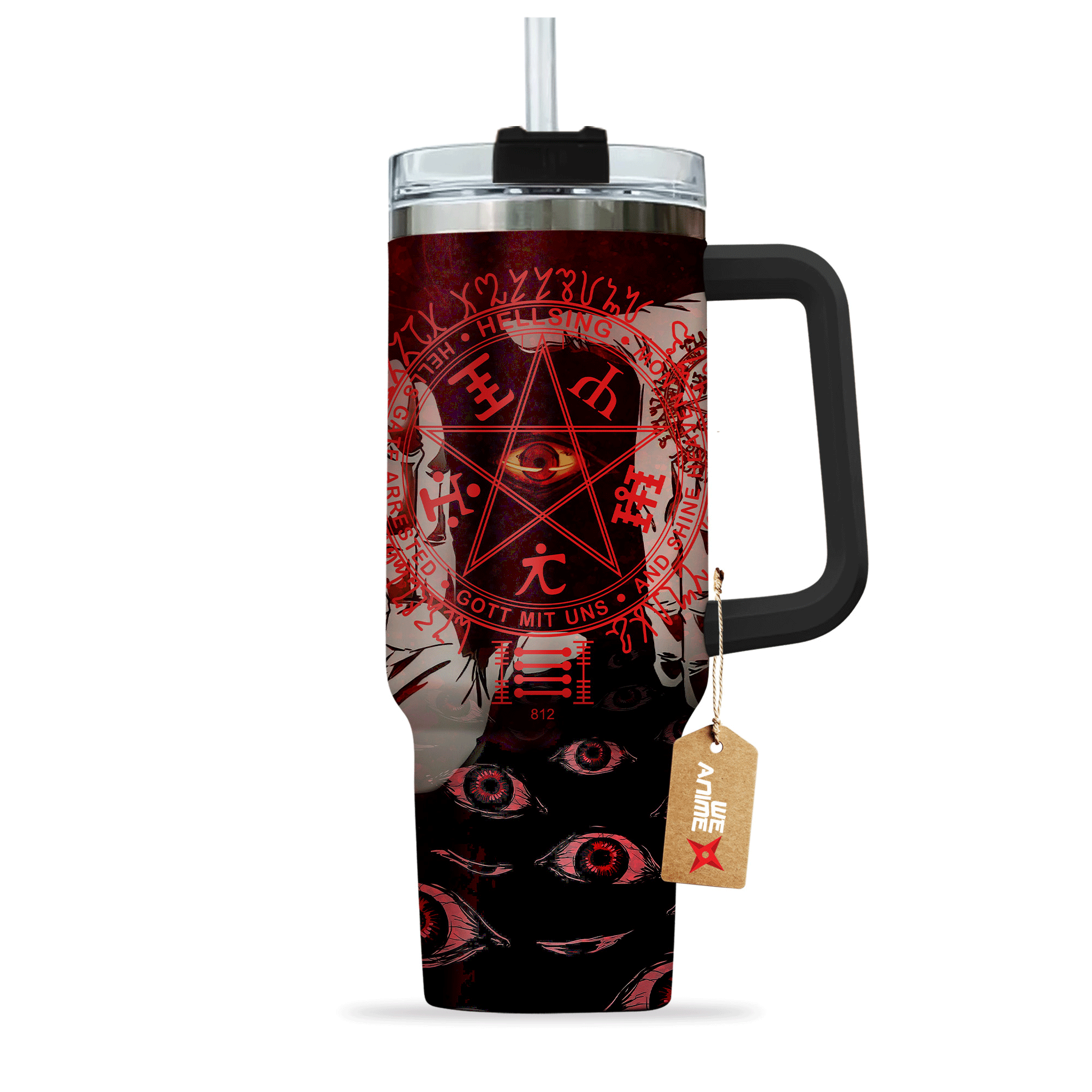 Alucard Hellsing Anime Custom Stanley Cup 40 oz 30 oz Tumbler With Handle