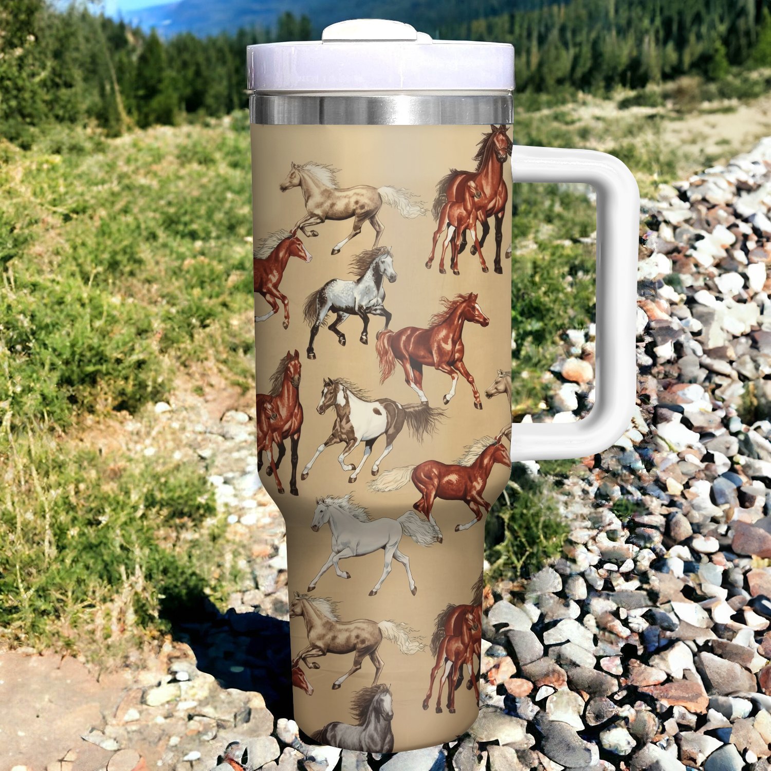 Amazing Horse Custom Stanley Cup 40 oz 30 oz Tumbler With Handle