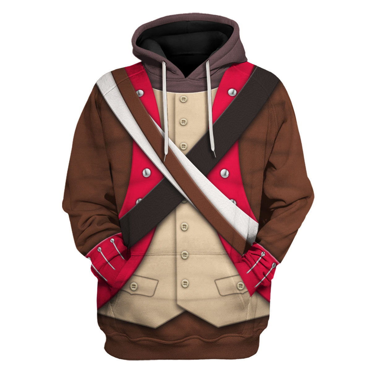 American Infantry-6th Continental Regiment-1776-1783 Uniform All Over Print Hoodie Sweatshirt T-Shirt Tracksuit - Stormmerch Exclusive