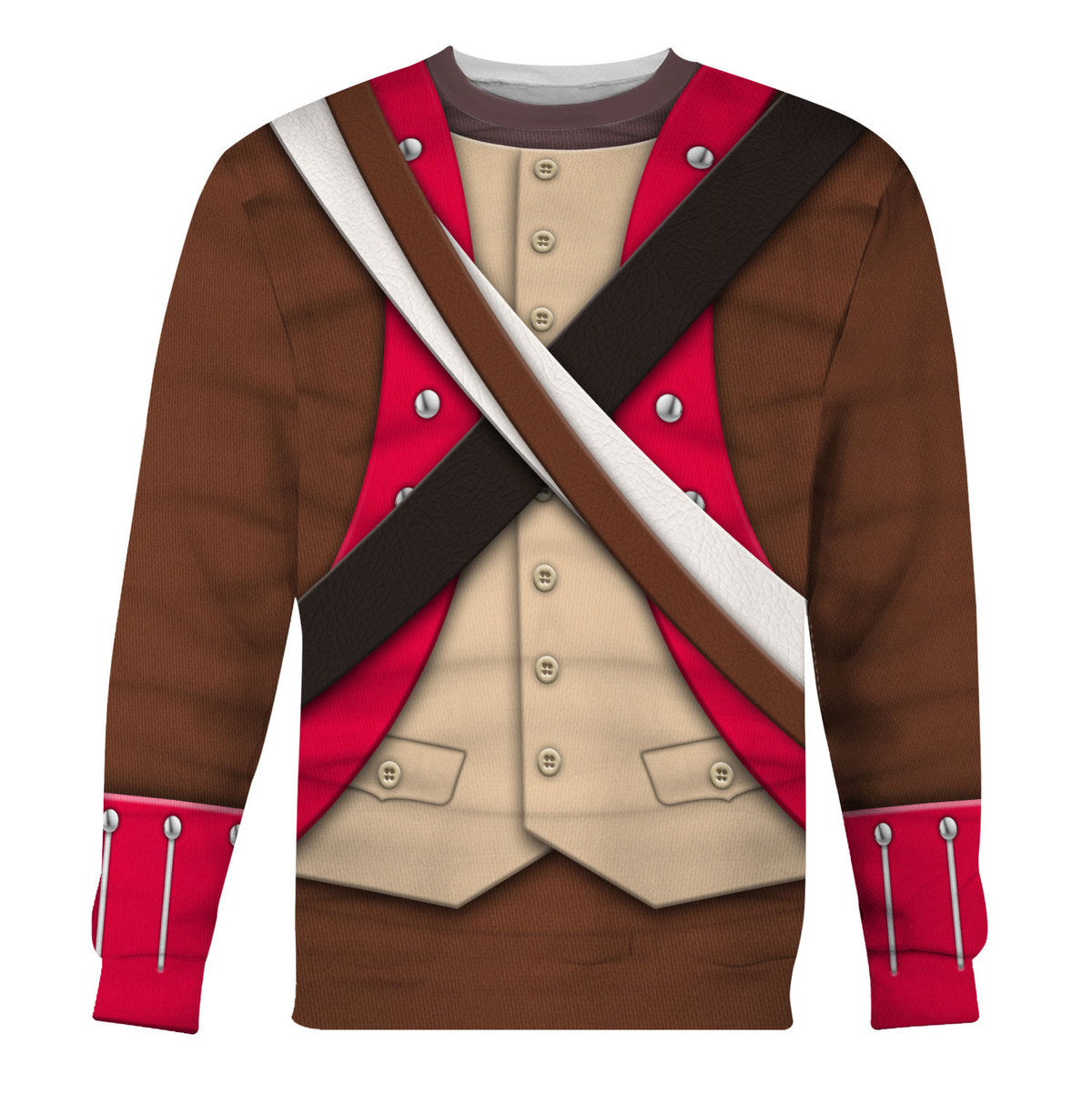 American Infantry-6th Continental Regiment-1776-1783 Uniform All Over Print Hoodie Sweatshirt T-Shirt Tracksuit - Stormmerch Exclusive
