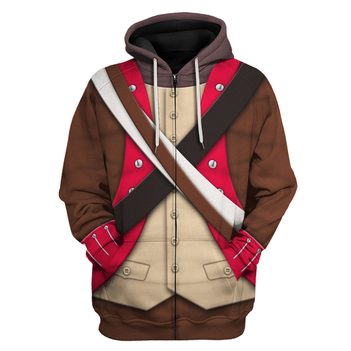 American Infantry-6th Continental Regiment-1776-1783 Uniform All Over Print Hoodie Sweatshirt T-Shirt Tracksuit - Stormmerch Exclusive
