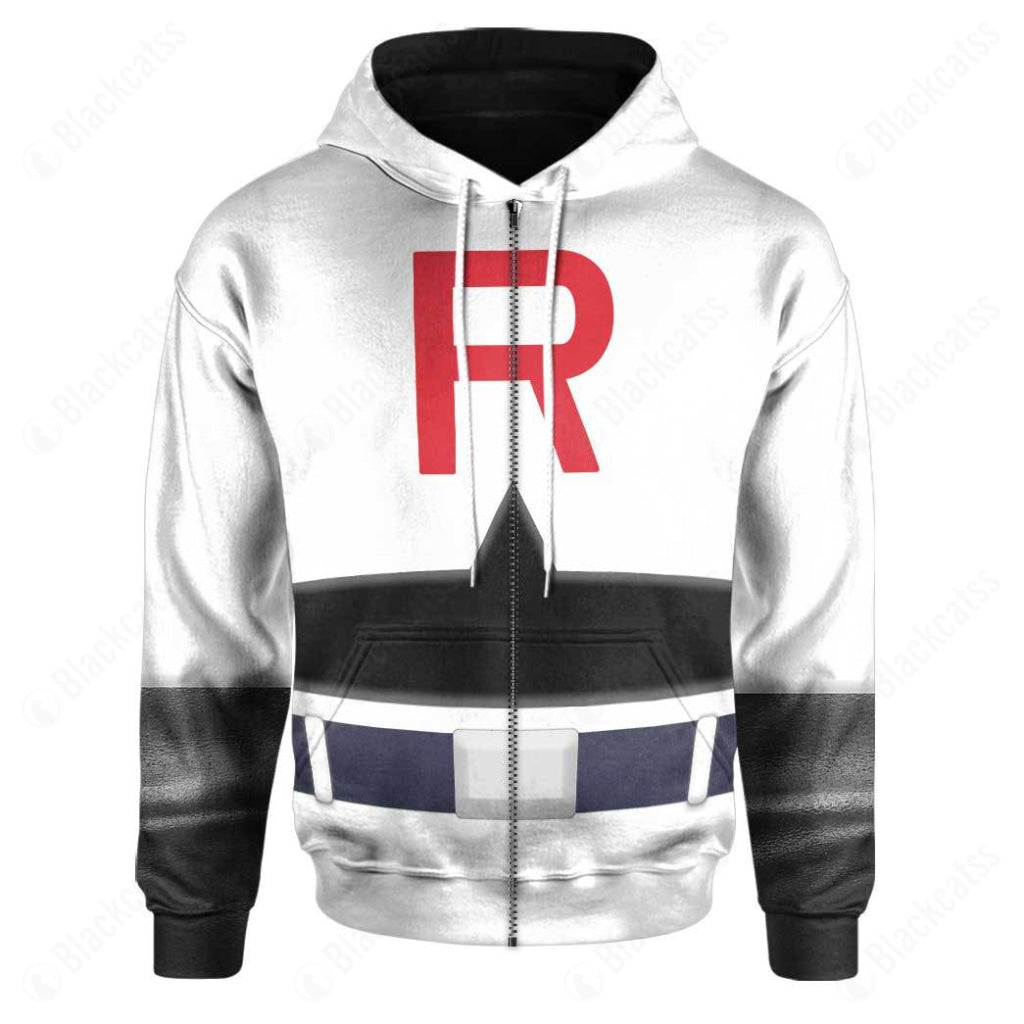 Anime Pokemon Team Rocket Costume Hoodie Sweatshirt T-Shirt Sweatpants Tracksuit - Stormmerch Exclusive