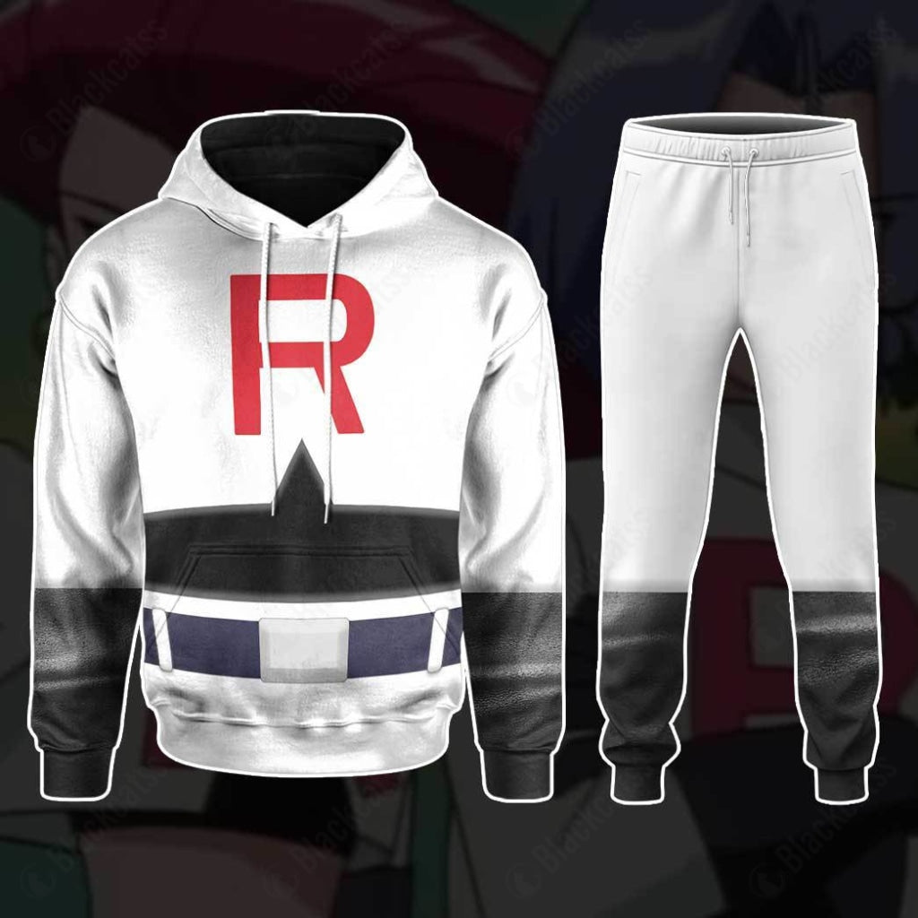 Anime Pokemon Team Rocket Costume Hoodie Sweatshirt T-Shirt Sweatpants Tracksuit - Stormmerch Exclusive