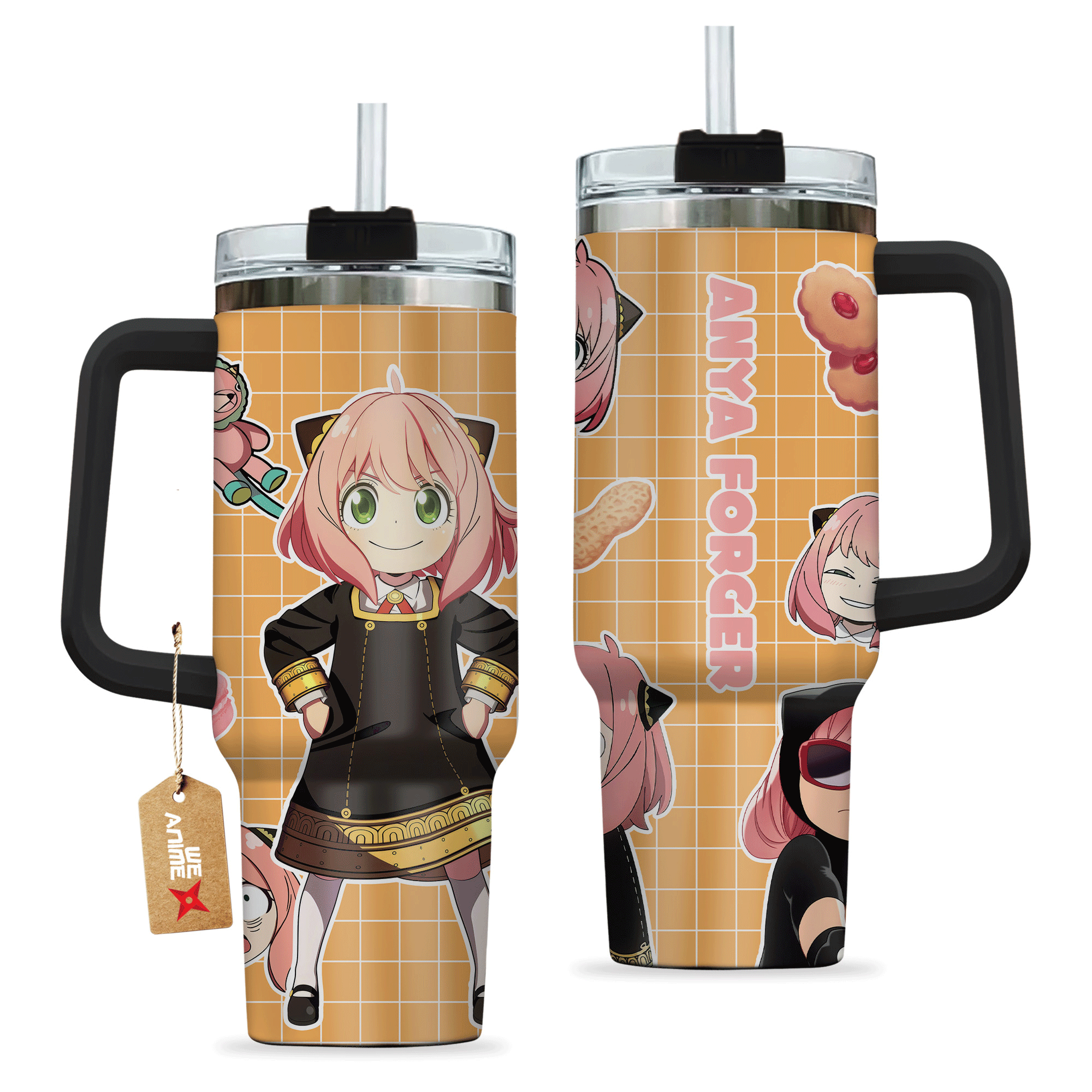 Anya Forger Spy x Family Anime Custom Stanley Cup 40 oz 30 oz Tumbler With Handle