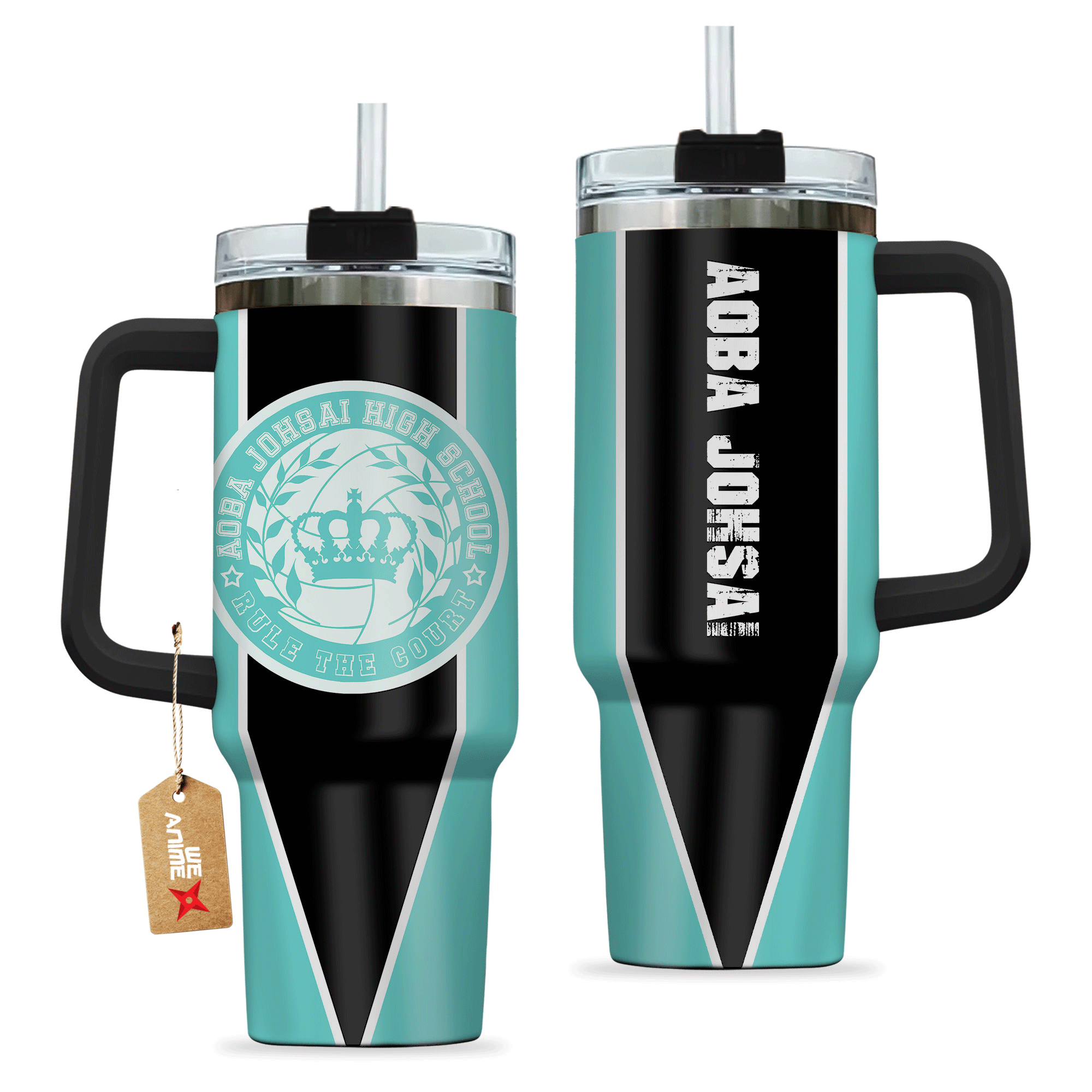 Aoba Johsai High Haikyuu Anime Custom Stanley Cup 40 oz 30 oz Tumbler With Handle