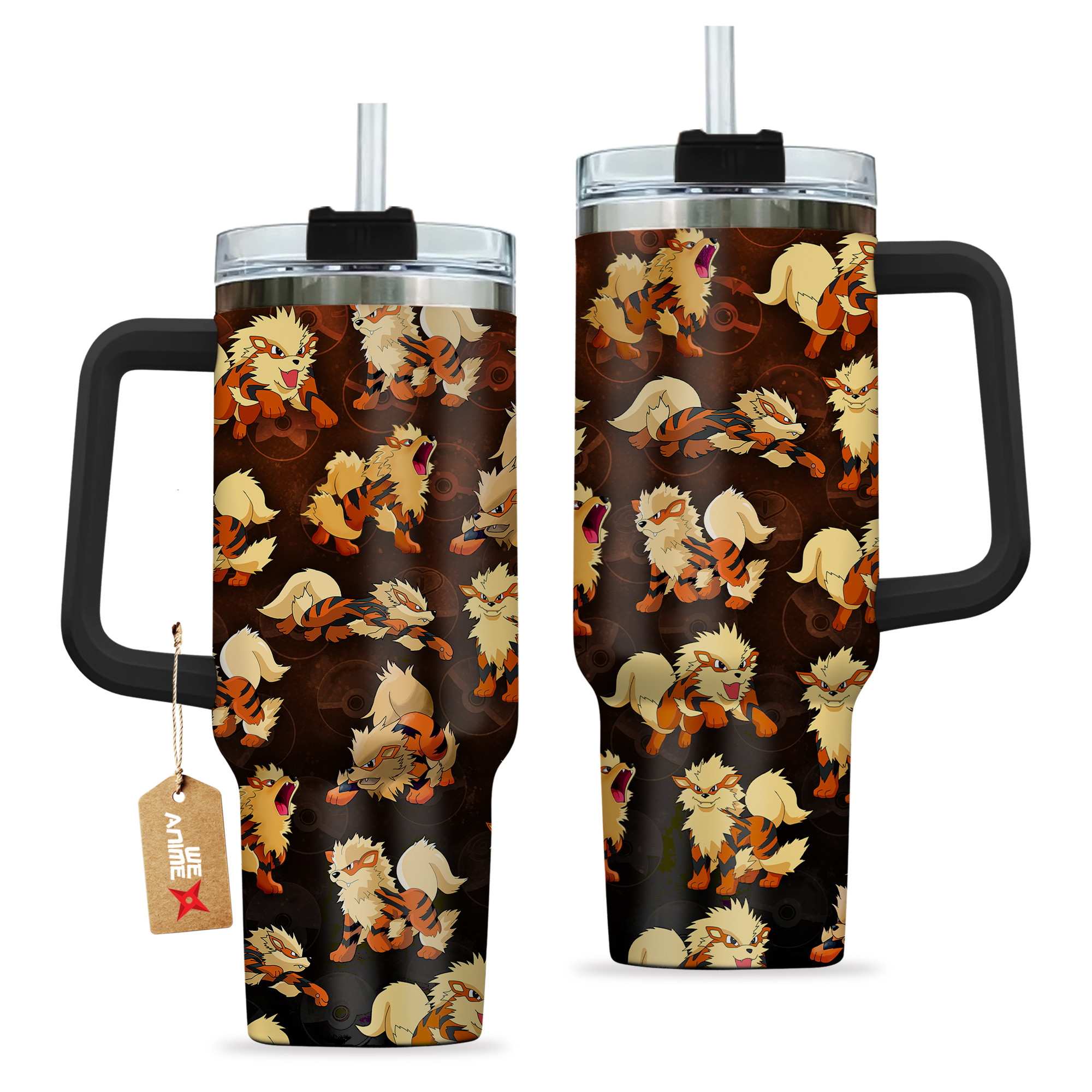 Arcanine Pokemon Anime Custom Stanley Cup 40 oz 30 oz Tumbler With Handle