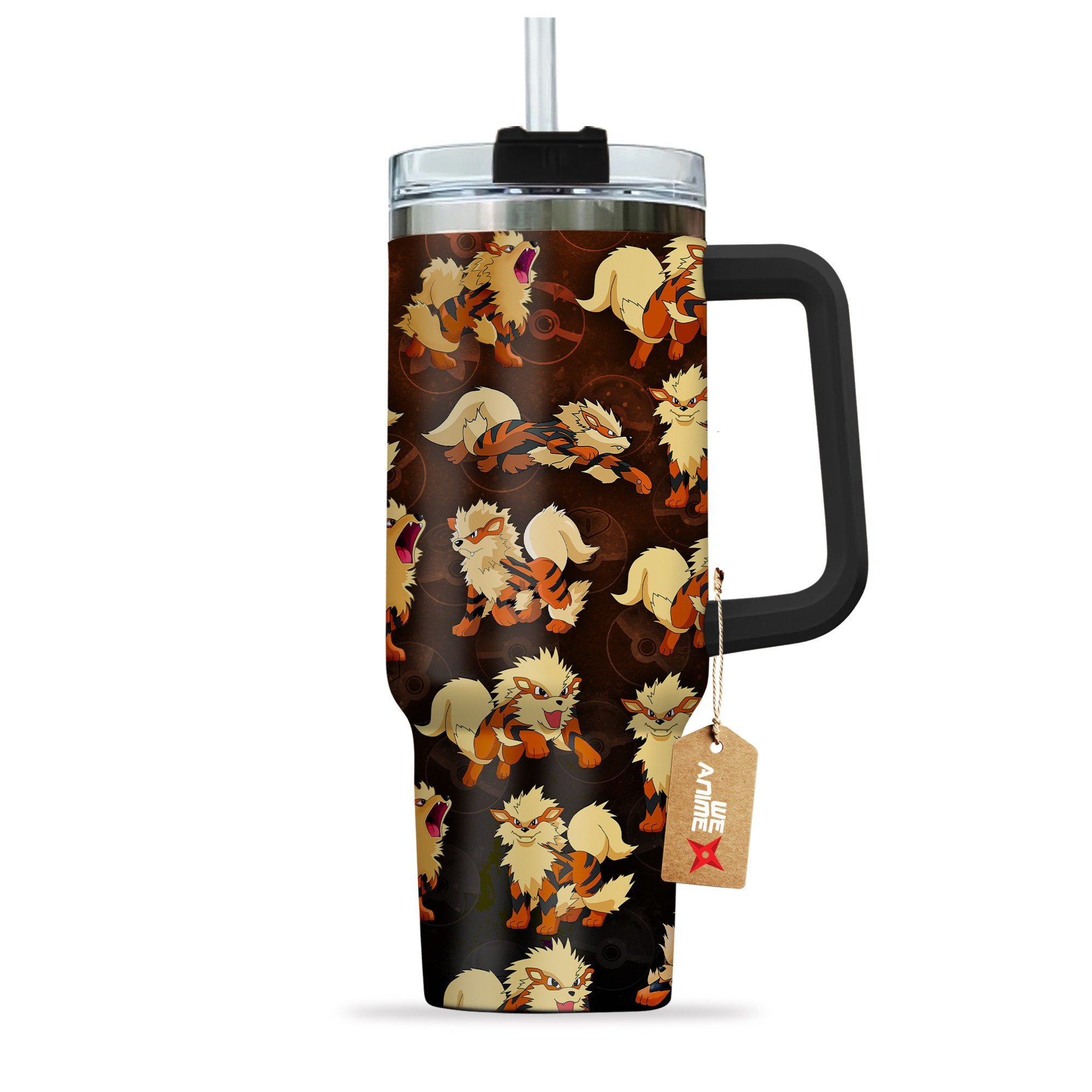 Arcanine Pokemon Anime Custom Stanley Cup 40 oz 30 oz Tumbler With Handle
