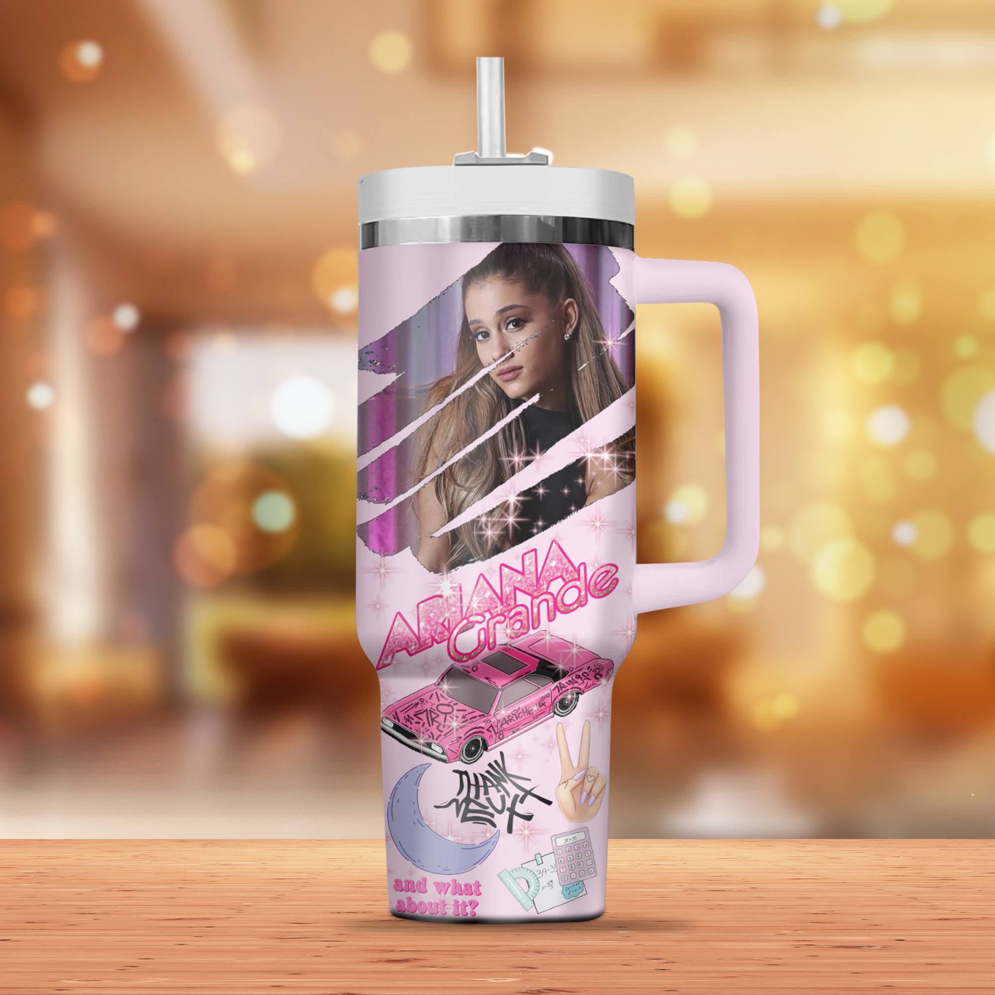 Ariana Grande Music Custom Stanley Cup 40 oz 30 oz Tumbler With Handle