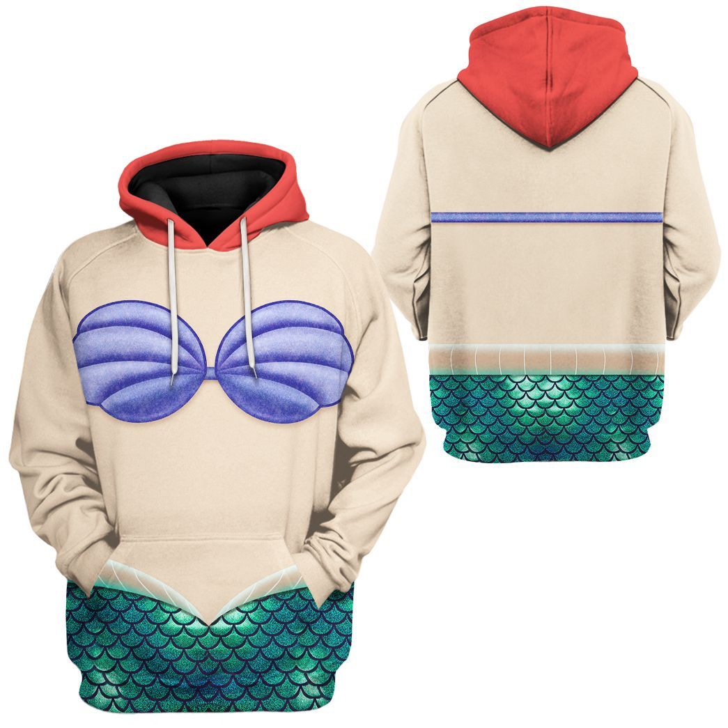 Ariel Mermaid Costume Hoodie Sweatshirt T-Shirt Sweatpants Tracksuit - Stormmerch Exclusive