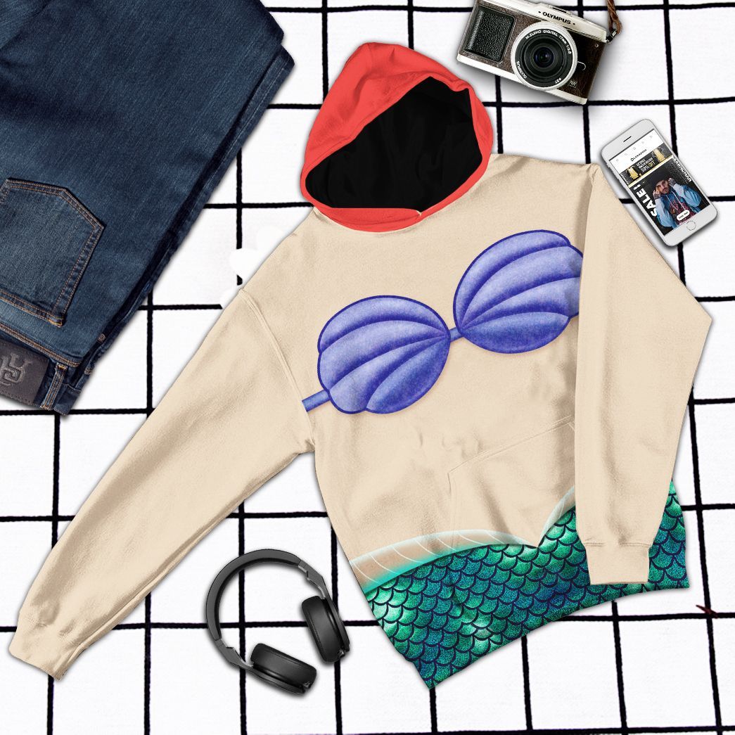 Ariel Mermaid Costume Hoodie Sweatshirt T-Shirt Sweatpants Tracksuit - Stormmerch Exclusive