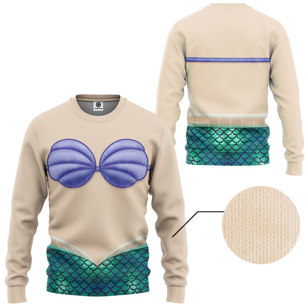 Ariel Mermaid Costume Hoodie Sweatshirt T-Shirt Sweatpants Tracksuit - Stormmerch Exclusive