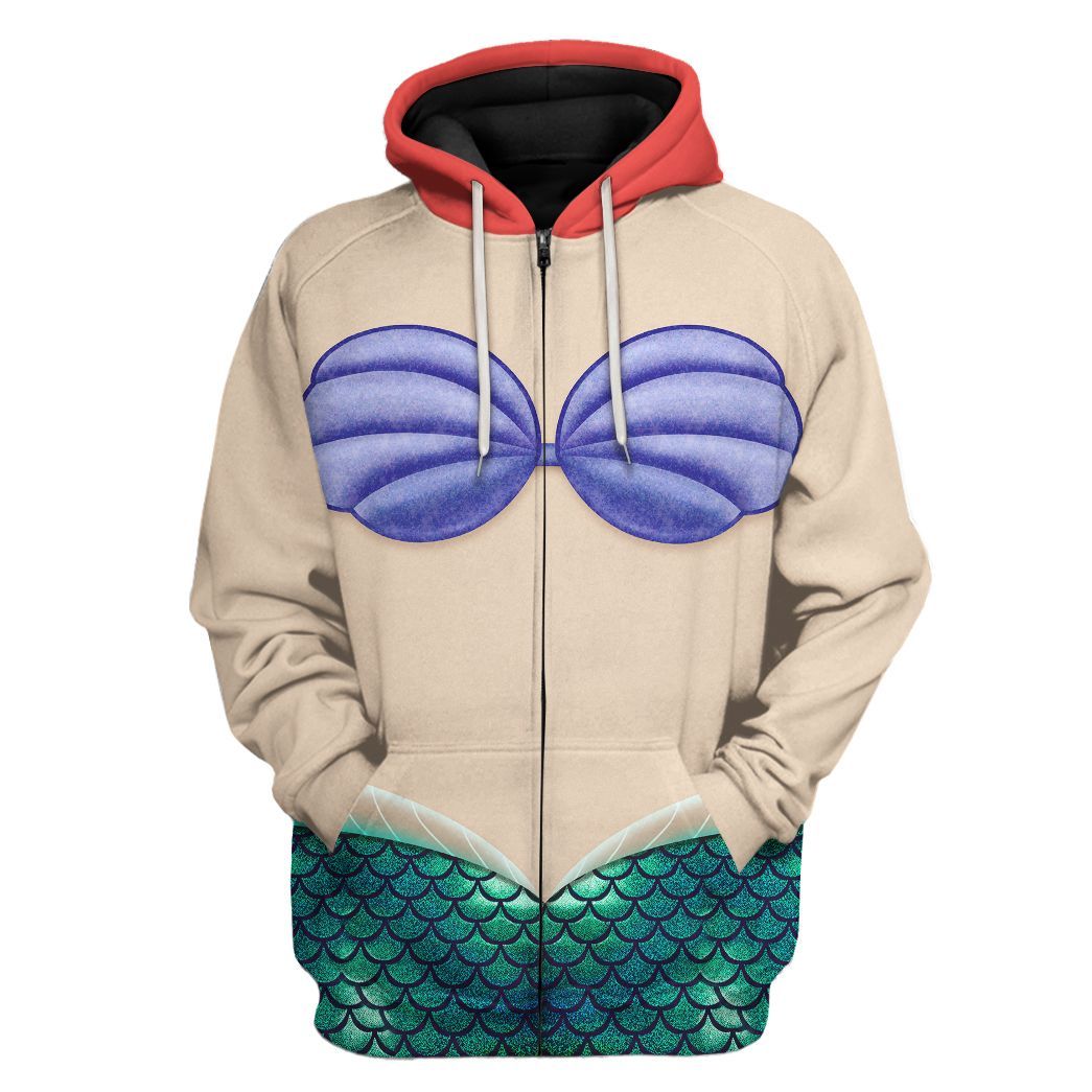 Ariel Mermaid Costume Hoodie Sweatshirt T-Shirt Sweatpants Tracksuit - Stormmerch Exclusive