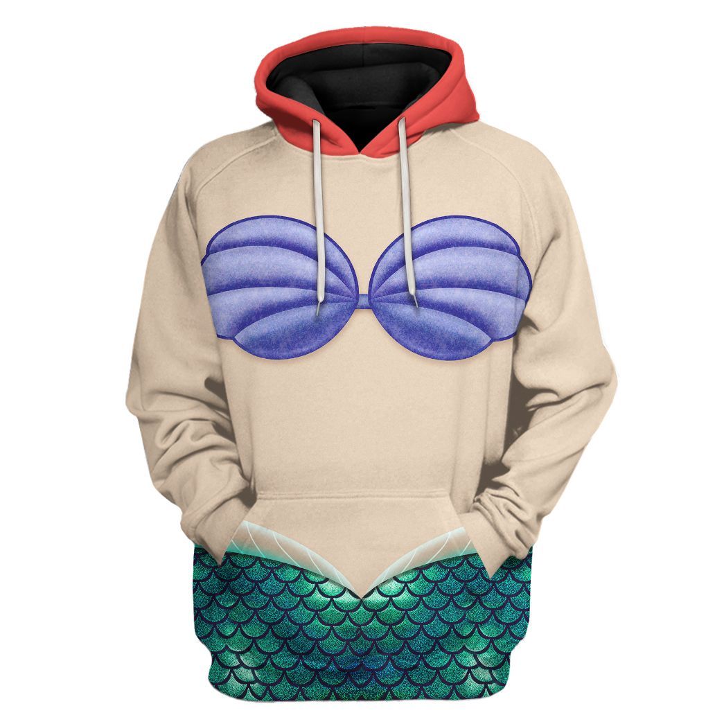 Ariel Mermaid Costume Hoodie Sweatshirt T-Shirt Sweatpants Tracksuit - Stormmerch Exclusive