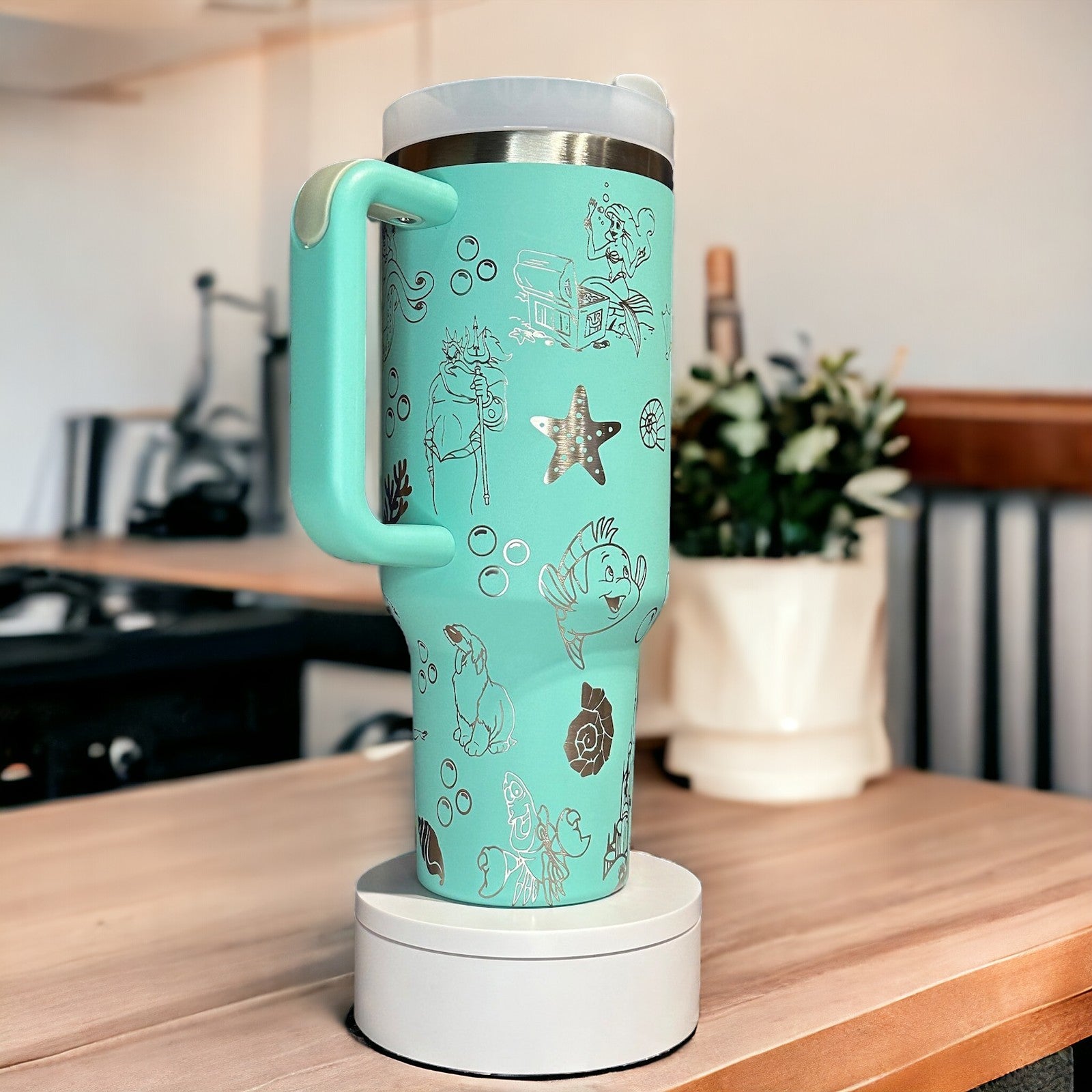 Ariel The Little Mermaid Disney Cartoon Custom Stanley Cup 40 oz 30 oz Tumbler With Handle