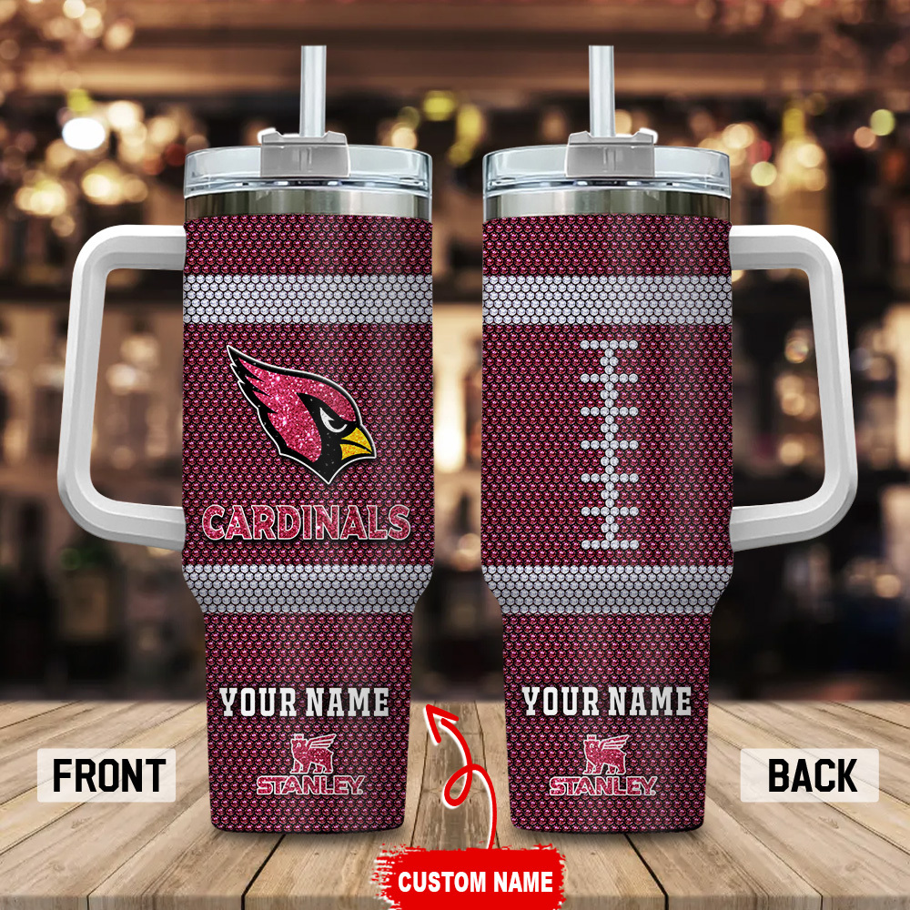 Arizona Cardinals NFL Crystal Custom Stanley Cup 40 oz 30 oz Tumbler With Handle