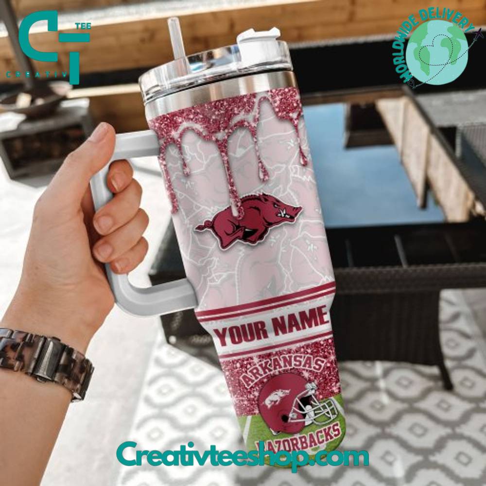 Arkansas Razorbacks NCAA Custom Stanley Cup 40 oz 30 oz Tumbler With Handle
