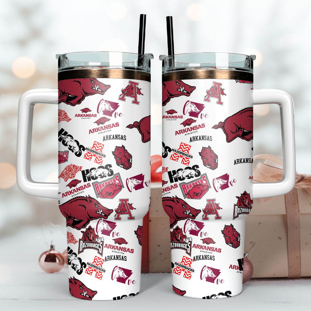 Arkansas Razorbacks NCAA Sport Custom Stanley Cup 40 oz 30 oz Tumbler With Handle