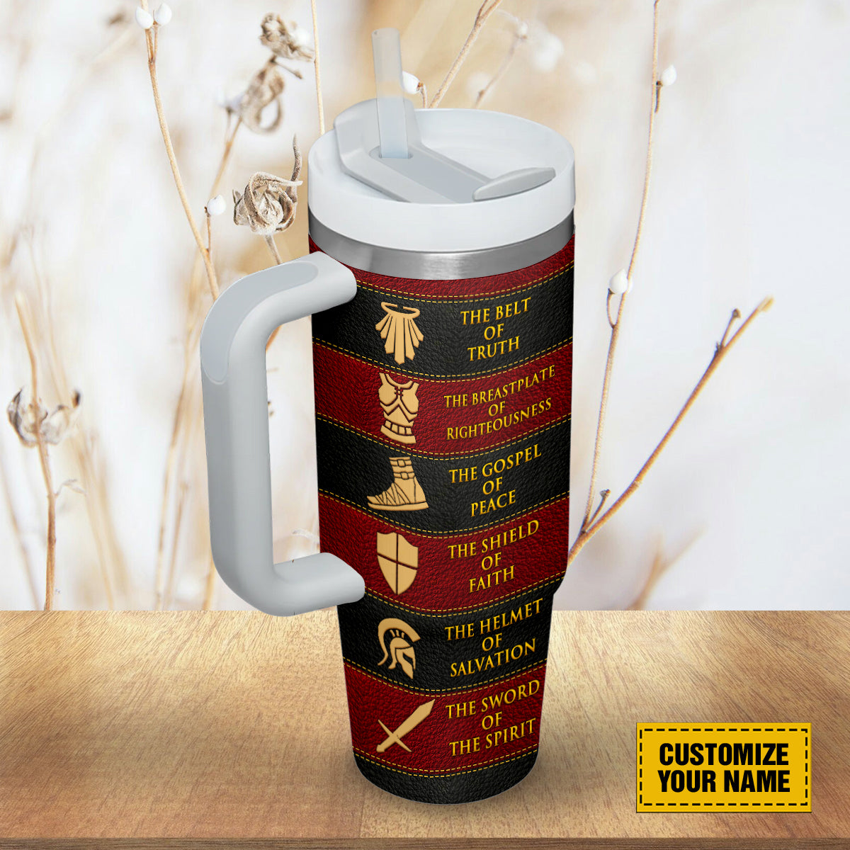 Armor Of God Custom Stanley Cup 40 oz 30 oz Tumbler With Handle