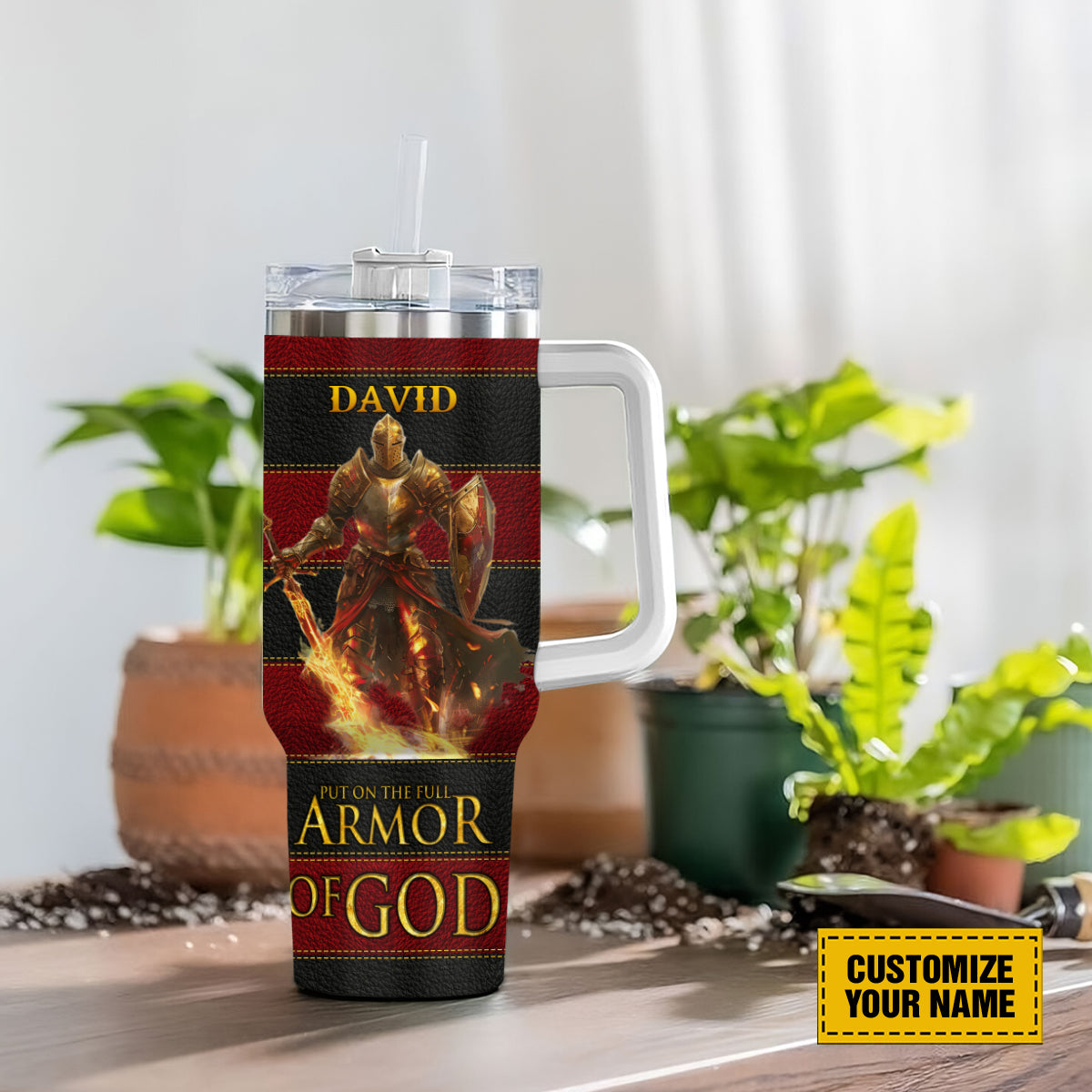 Armor Of God Custom Stanley Cup 40 oz 30 oz Tumbler With Handle