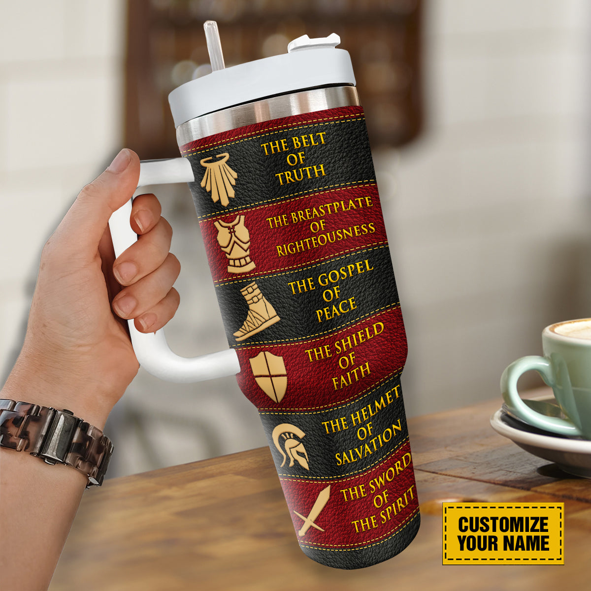 Armor Of God Custom Stanley Cup 40 oz 30 oz Tumbler With Handle