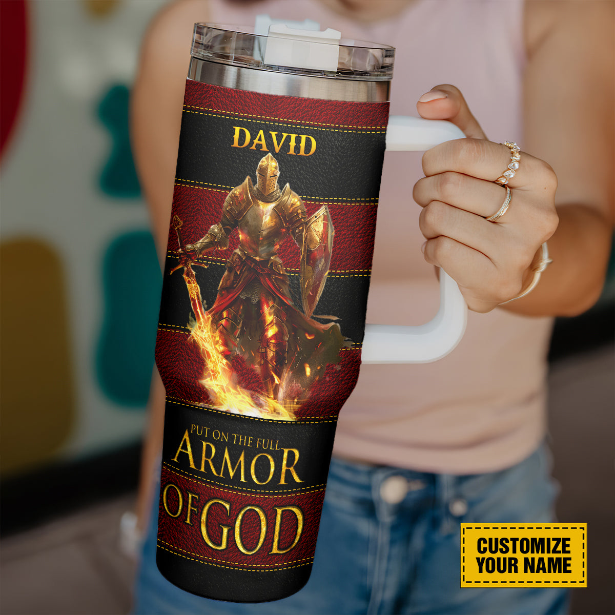 Armor Of God Custom Stanley Cup 40 oz 30 oz Tumbler With Handle