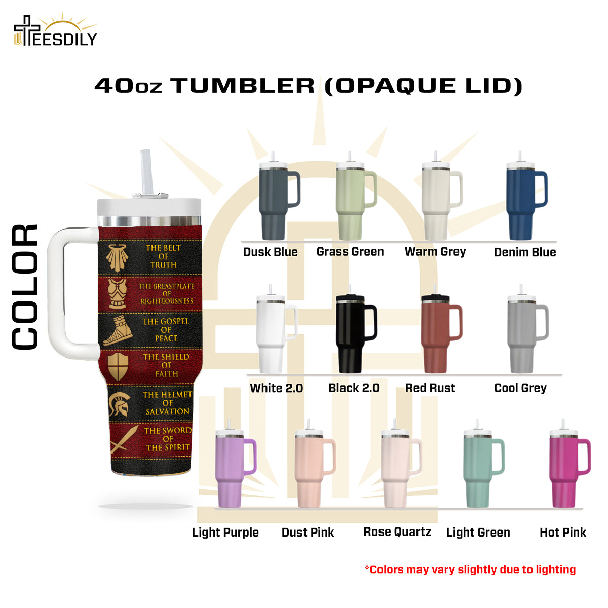 Armor Of God Custom Stanley Cup 40 oz 30 oz Tumbler With Handle