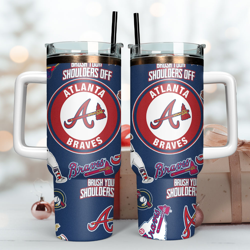 Atlanta Braves Baseball team MLB Sport Custom Stanley Cup 40 oz 30 oz Tumbler With Handle