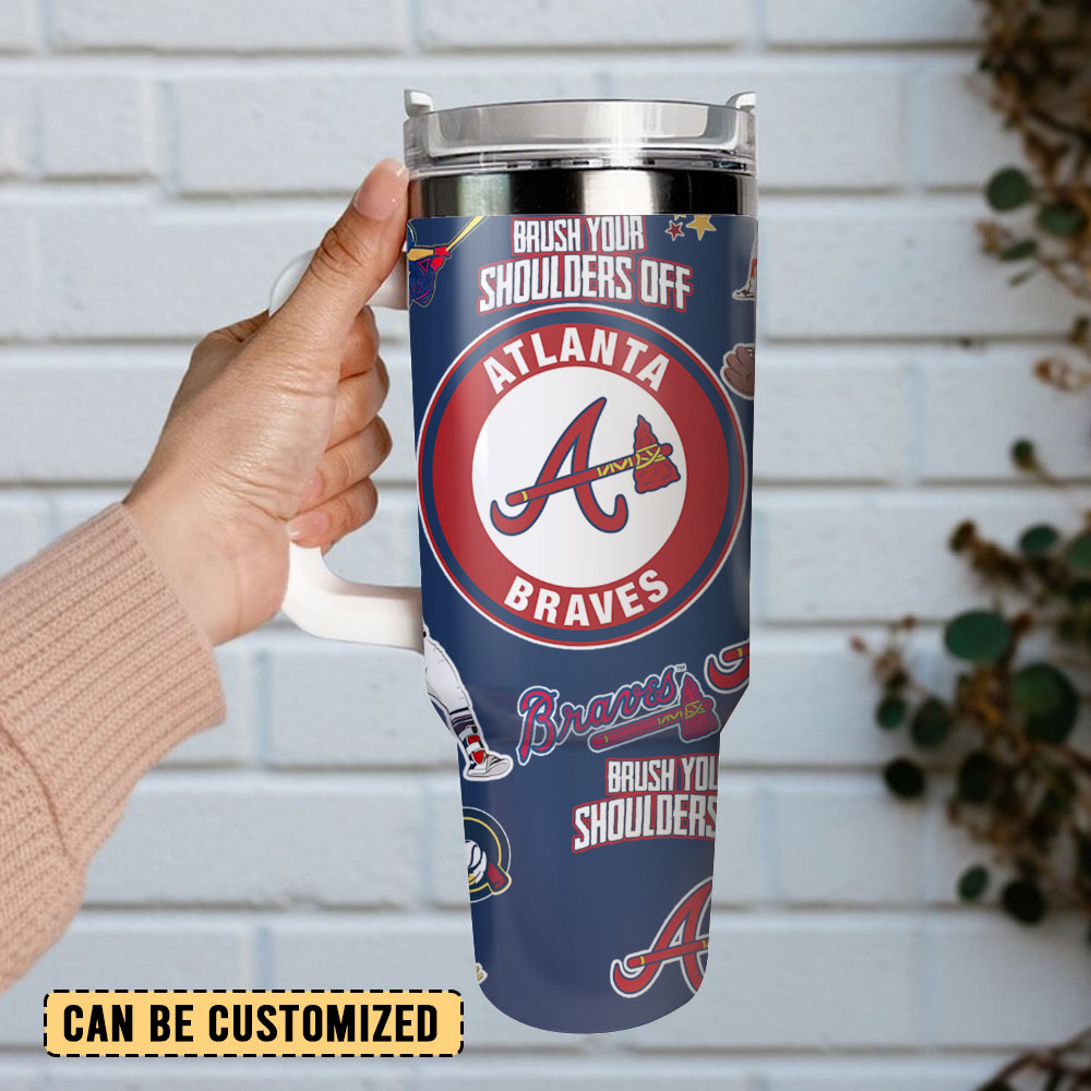 Atlanta Braves Baseball team MLB Sport Custom Stanley Cup 40 oz 30 oz Tumbler With Handle