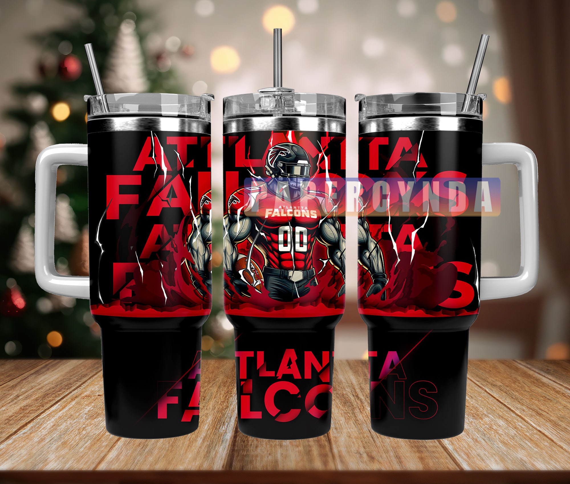 Atlanta Falcons Custom Stanley Cup 40 oz 30 oz Tumbler With Handle