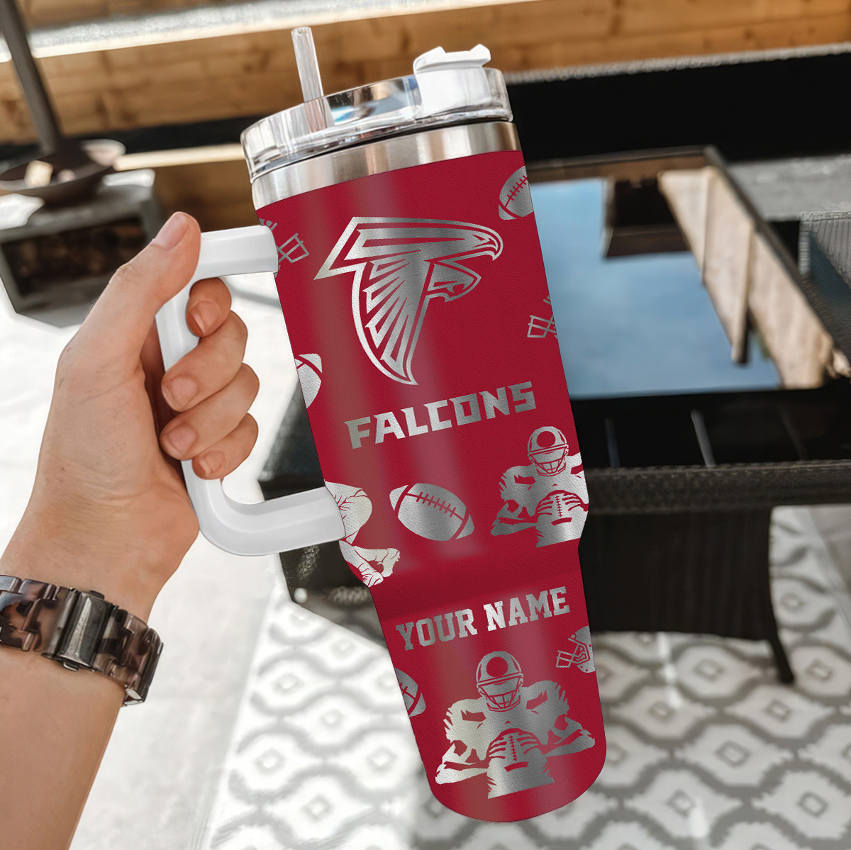 Atlanta Falcons NFL Custom Stanley Cup 40 oz 30 oz Tumbler With Handle