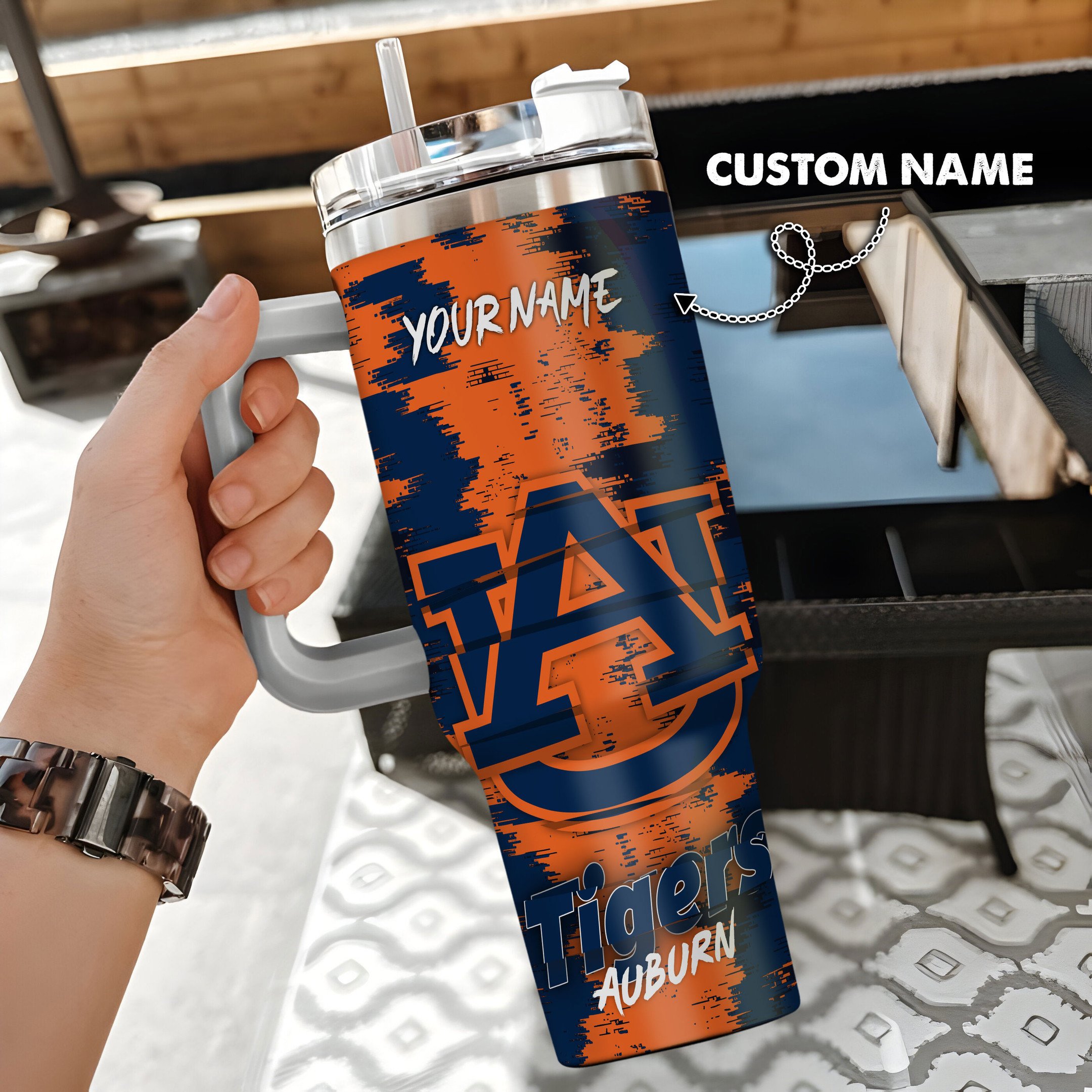 Auburn Tigers NCAA Custom Stanley Cup 40 oz 30 oz Tumbler With Handle
