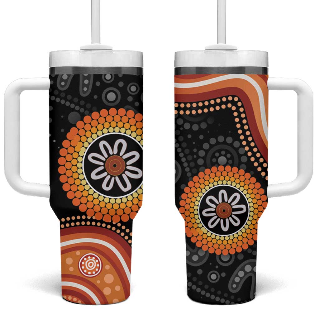 Australia Aboriginal Art Indigenous Proud Custom Stanley Cup 40 oz 30 oz Tumbler With Handle