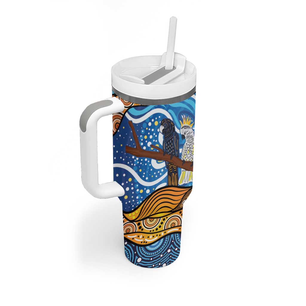 Australia Birds Aboriginal Art Custom Stanley Cup 40 oz 30 oz Tumbler With Handle