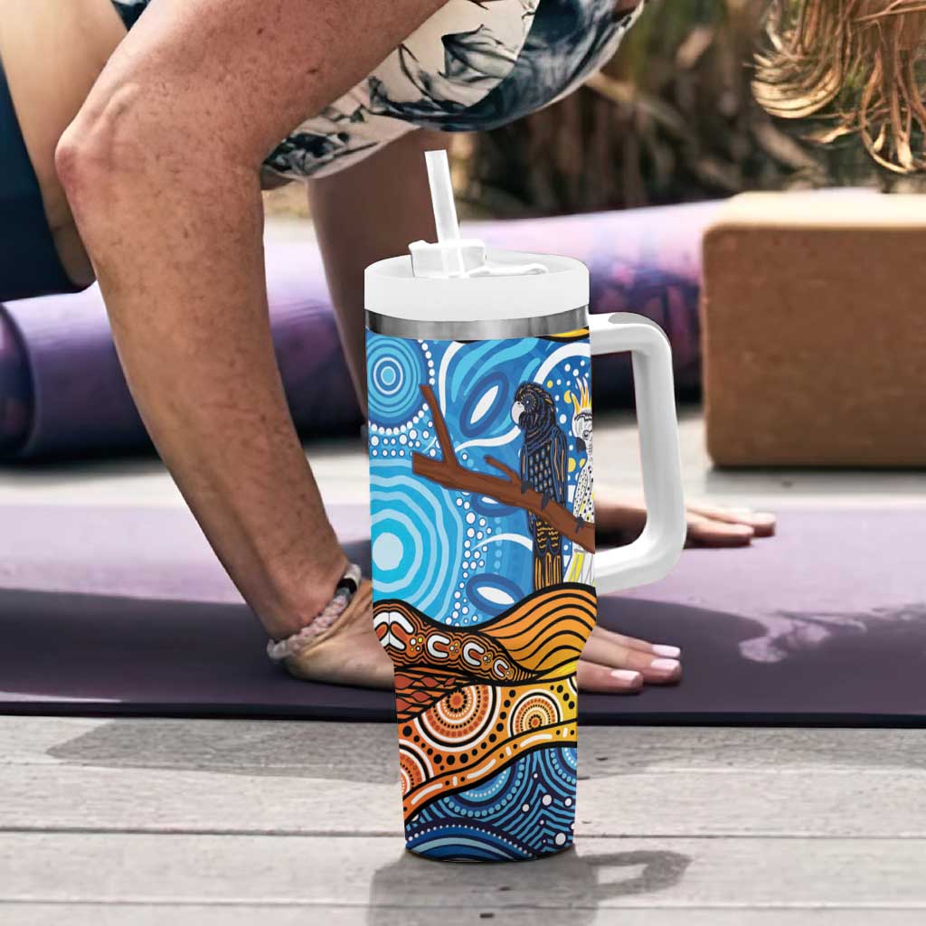 Australia Birds Aboriginal Art Custom Stanley Cup 40 oz 30 oz Tumbler With Handle